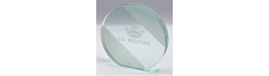 JC MODERN OVAL EXPRESS GLASS AWARD 100MM (15MM THICK) 